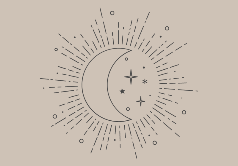 New Moon. Represents Energy With Allie's New Moon Healing Meditation.